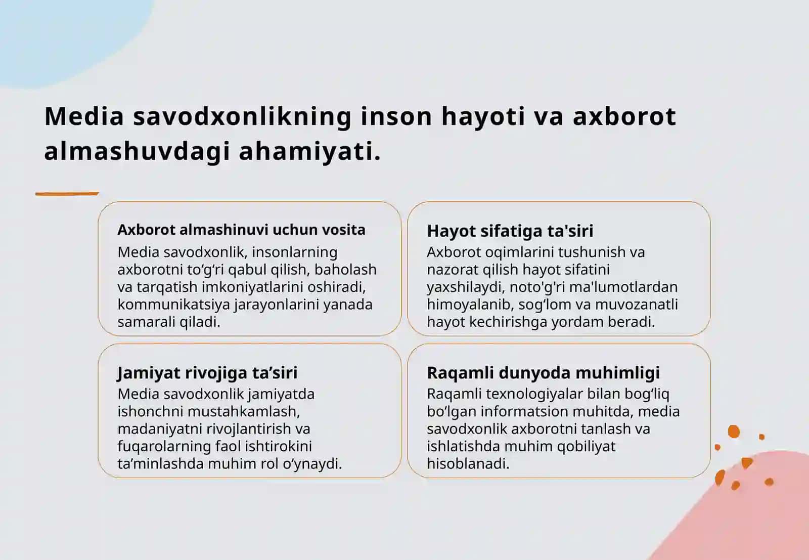 Markaziy Osiyoda mediasavodxonlik darajasiga ta’sir etuvchi omilla 4
