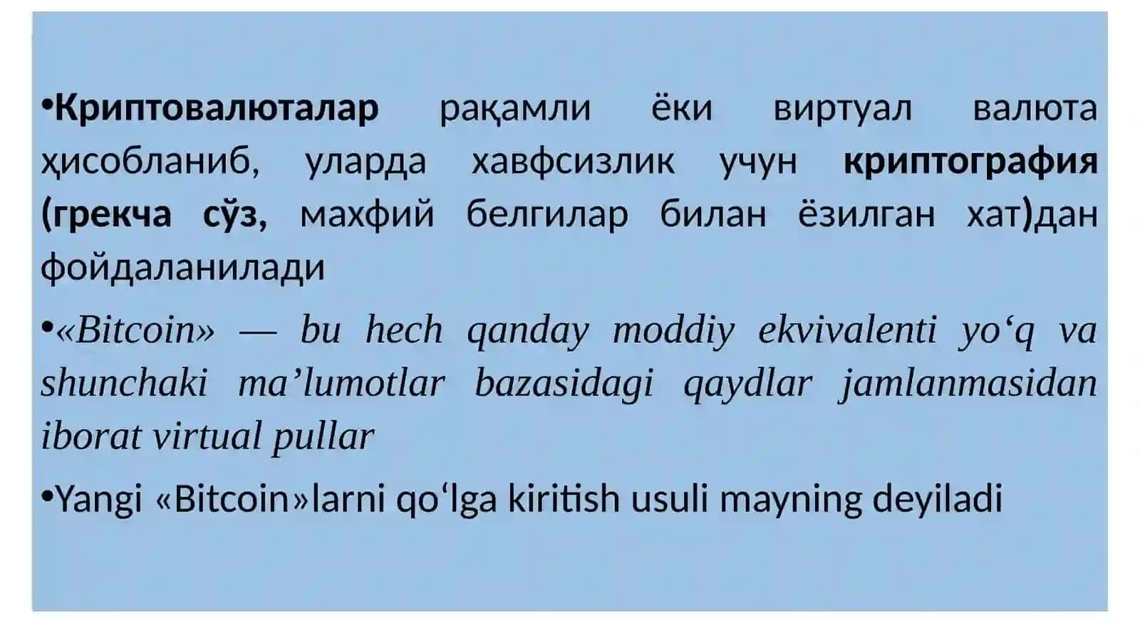 BLOCKCHAIN TEXNOLOGIYASI VA KRIPTOVALYUTALAR 4