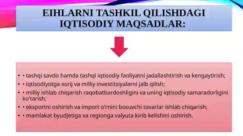 Erkiniqtisodiy zonalarni tashkilotish 4