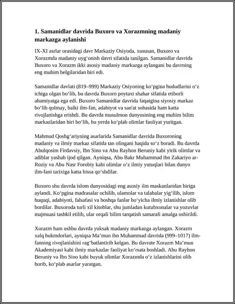 9-11 ASRLARDA MAMLAKATIMIZ HUDUDIDA RO‘Y BERGAN MADANIY UYG‘ONISH 4