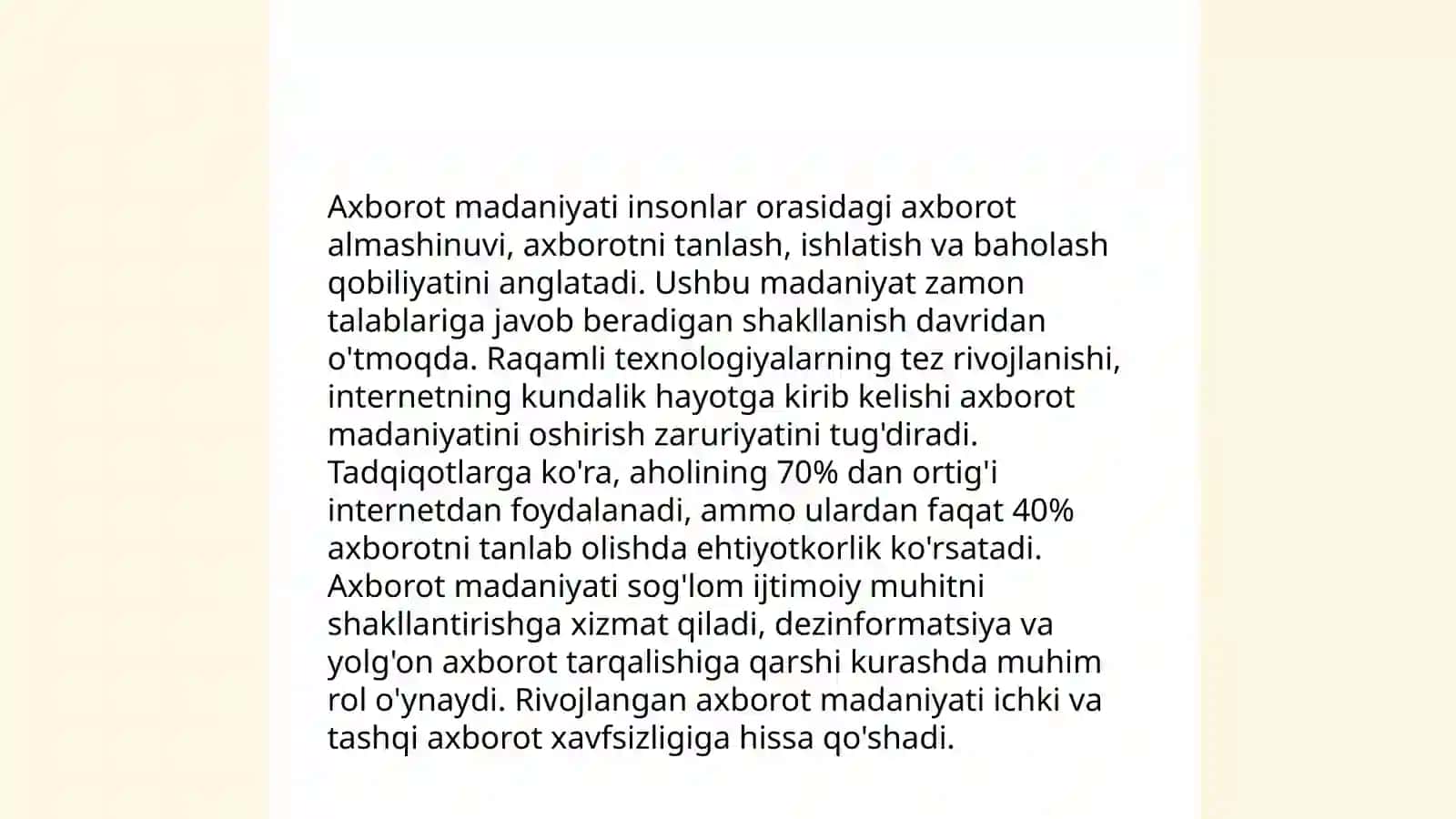 Media savodxonlik xa axborot madaniyati 4