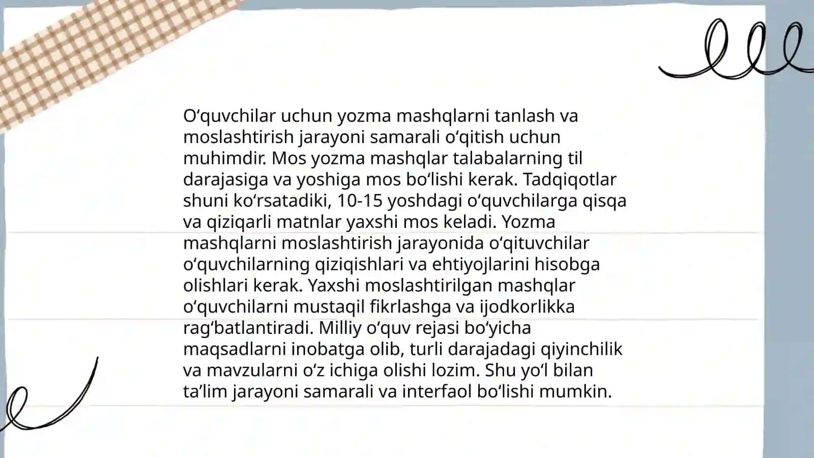 Oʻquvchilarda yozma nutq koʻnikmasini shakllantirish mazmuni 4