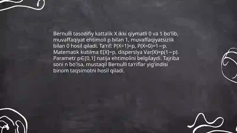 Bernulli va Puasson 4