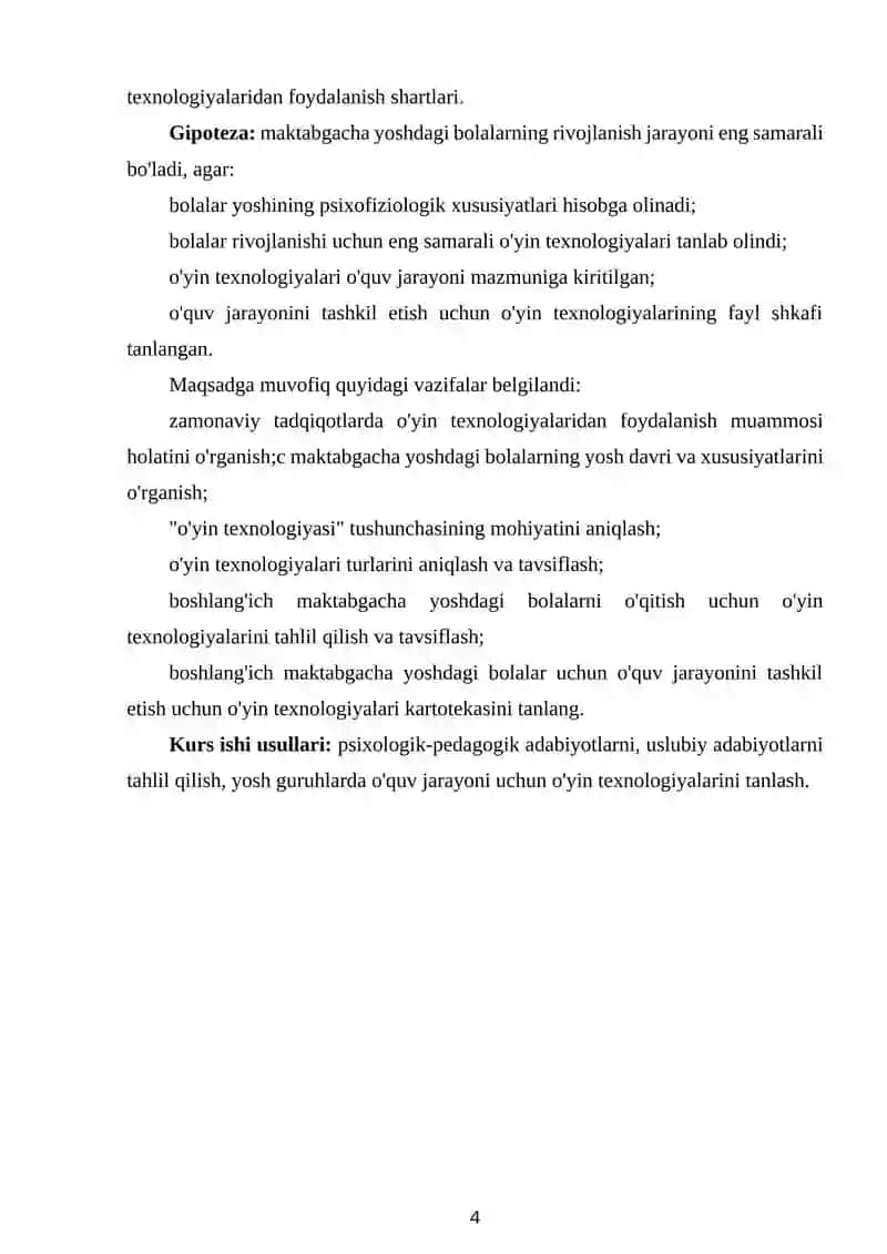 MAKTABGACHA TA’LIM TIZIMIDA PEDOGOGIK O’YINLARNING SHAKILLARI VA AMALGA OSHIRISH METODIKASI 4