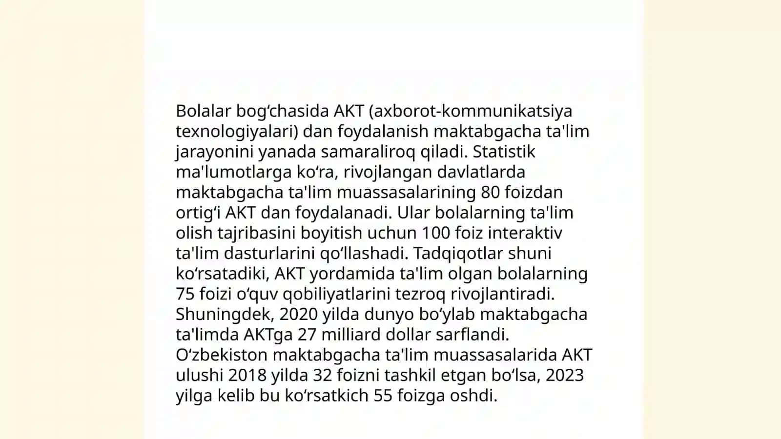 Mashgʻulotda tarbiyachining innovatsion yondashuvi 4