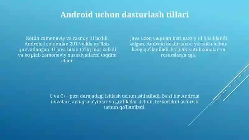 Mobil ilovalar yaratish texnologiyalari 4