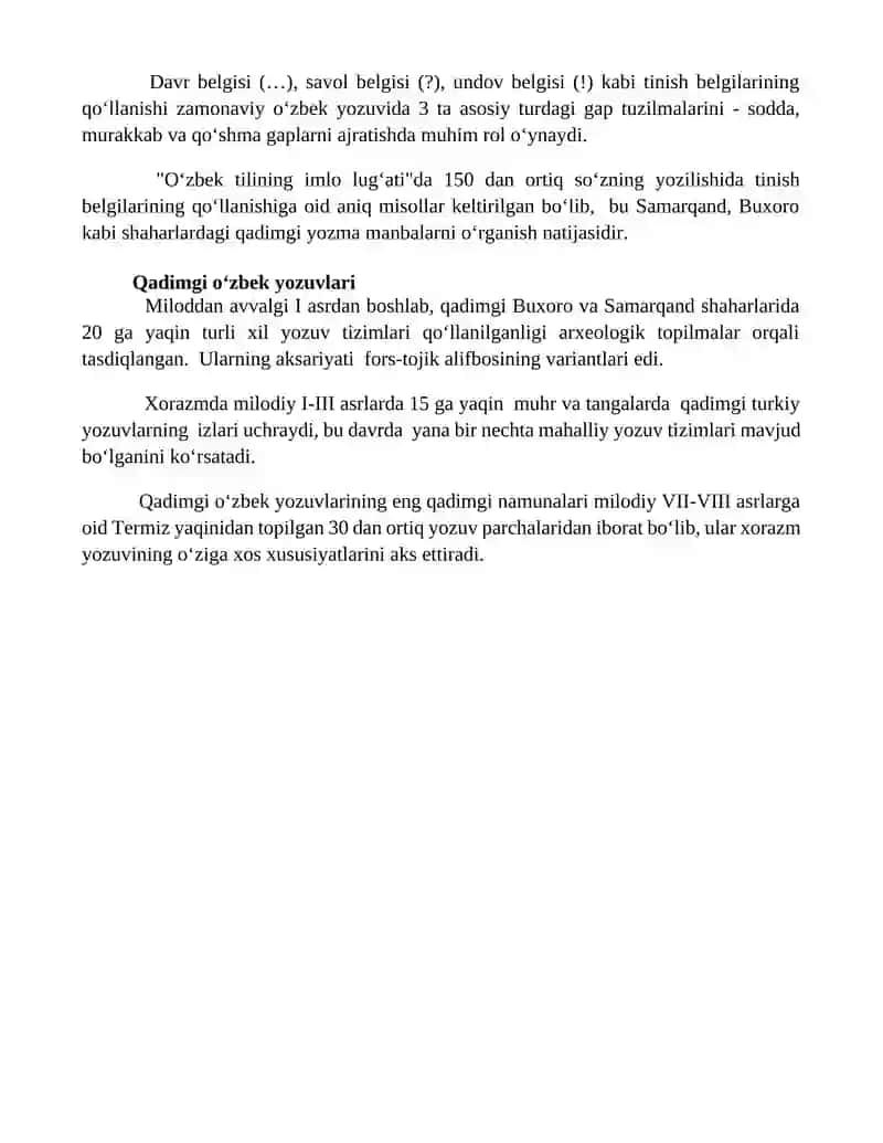 Oʻzbek tilidagi yozuv turlari taraqqiyoti 4