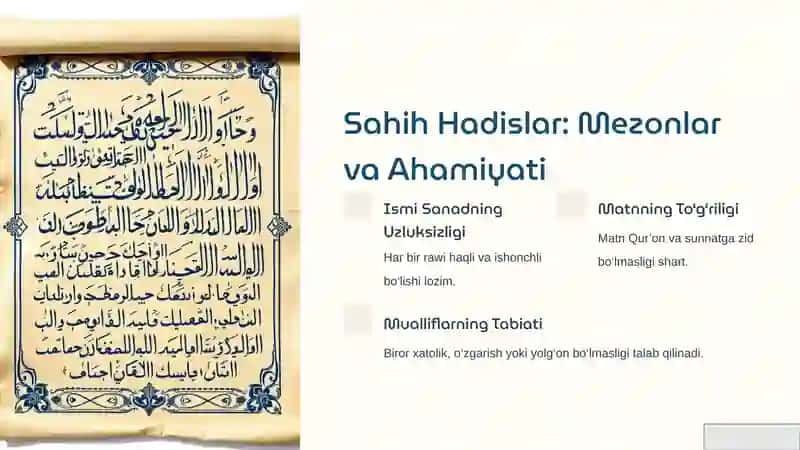 Hadis Tushunchasi, Turlari va Taasnifi 4
