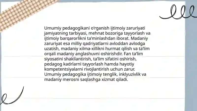 Umumiy Pedagogika Fan Sifatida Oʻrganishning Zaruriyati, Shakllanishi va Rivojlanishi 4