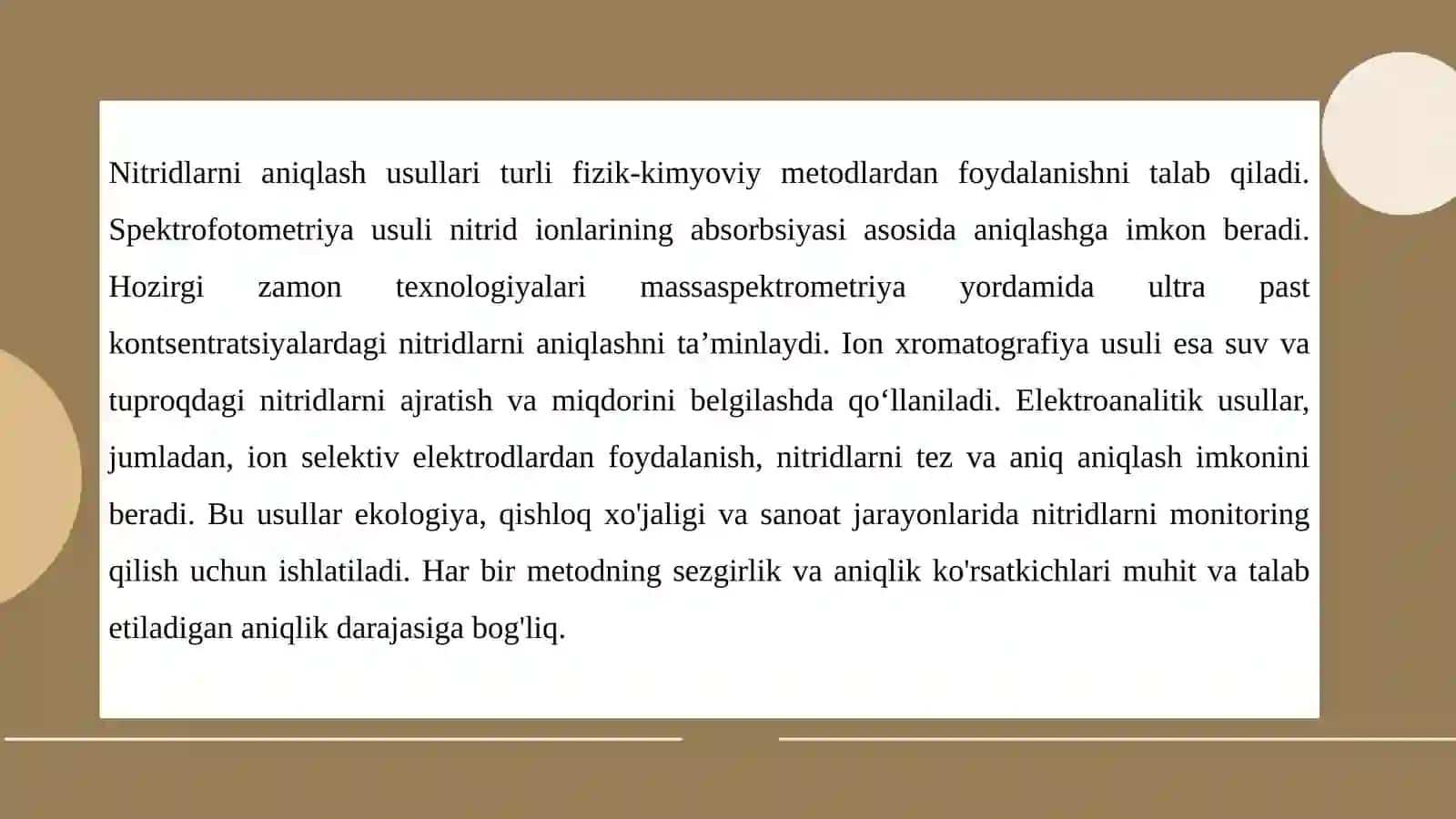 Shahar oqova suvlari va nitratlar 4