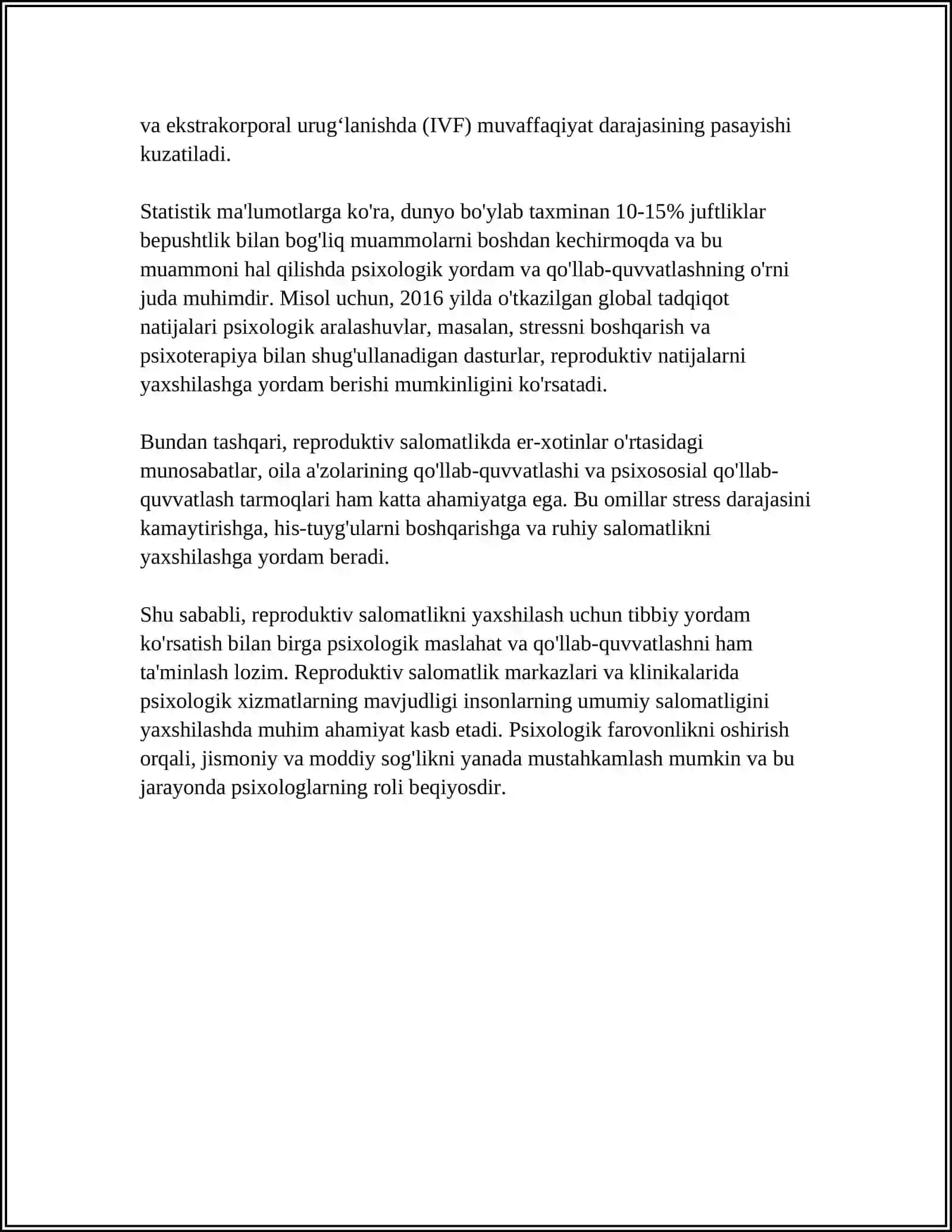 REPRODUKTIV SALOMATLIKDA PSIXOLOGIK OMILLARNING OʻRNI 4
