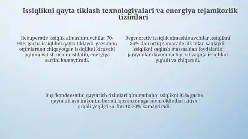 Issiqlikenergiyasidan samarali foydalanish 4