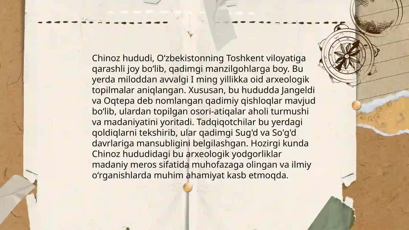 Chinoz Tumani Tarixi 4