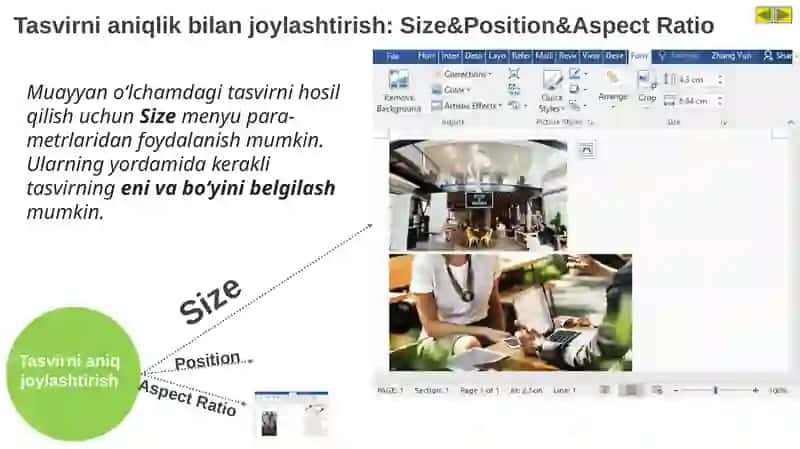 Tasvirni aniq joylashtirish. Tasvirning tomonlar nisbatini oʻzgartirish 4