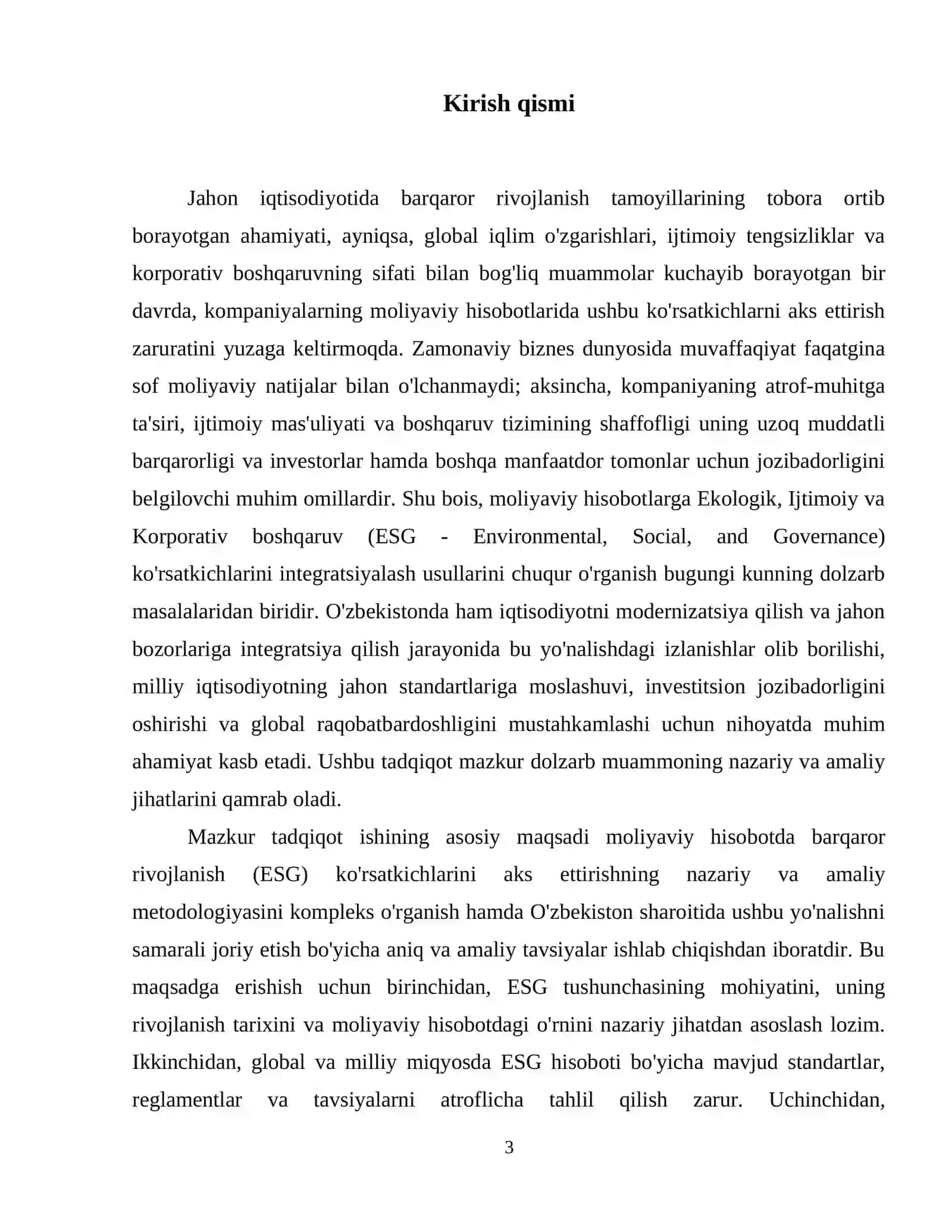 Moliyaviy hisobotda barqaror rivojlanish (ESG) ko’rsatkichlarini aks ettirish metodologiyasi 4