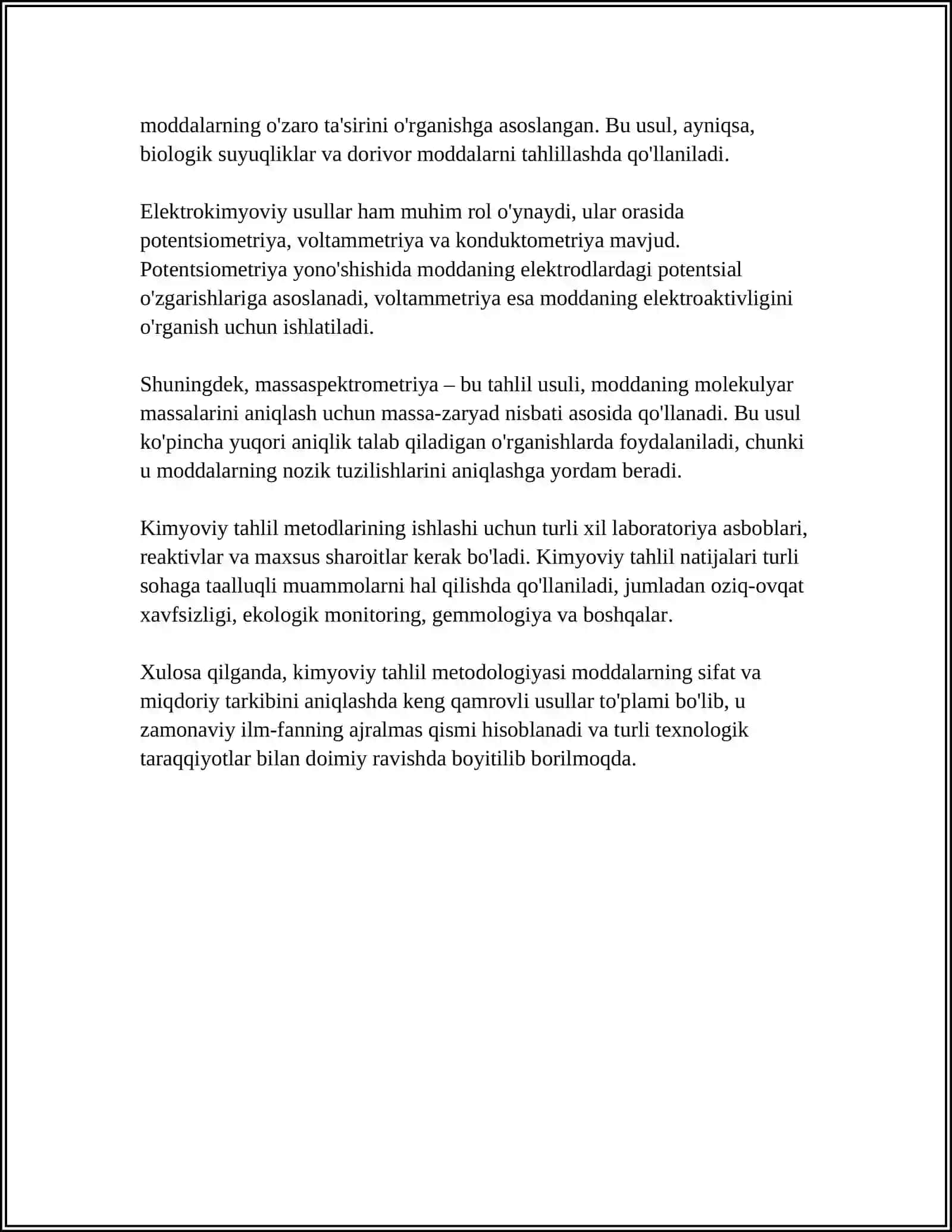 SUVNING KIMYOVIY TAHLIL NATIJALARI MALUMOTLARINI QAYTA ISHLASH 4