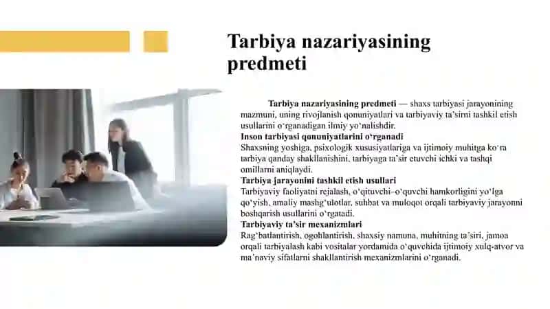 Umumtalim maktablarining yuqori sinf o'quvchilari uchun tarbiya fani darsliklarining mazmuni 4