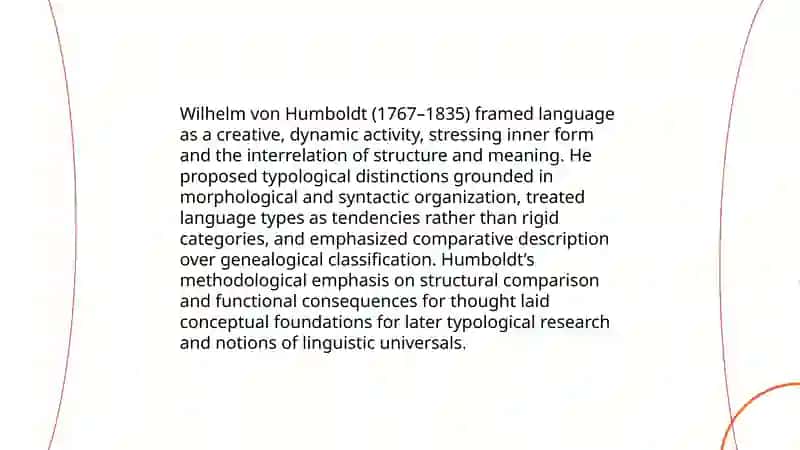 Historical background of typological investigation 4