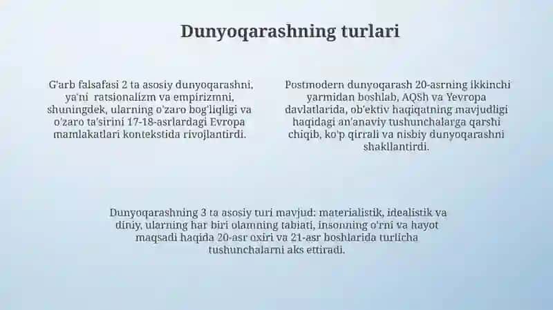 Dunyodaqarashning mohiyati tuzilishi va asosiy funksiyalari 4