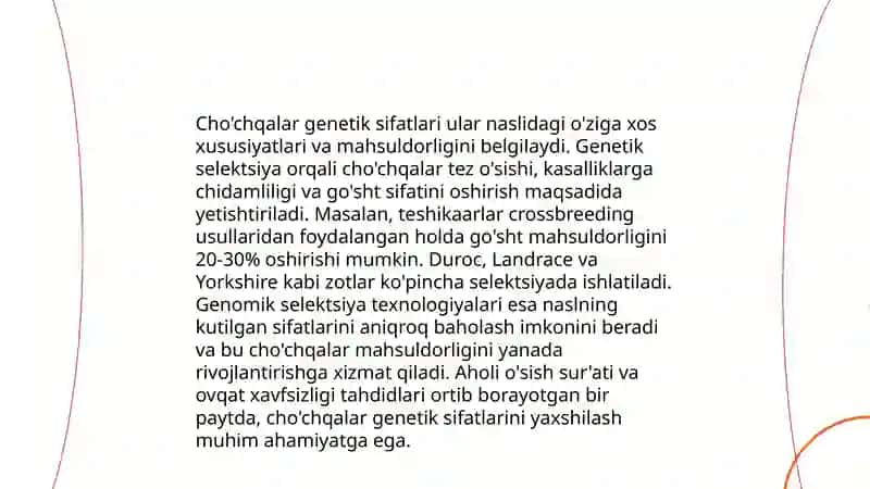 Naslli erkak choʻchqalarni bonitirovka qilish 4