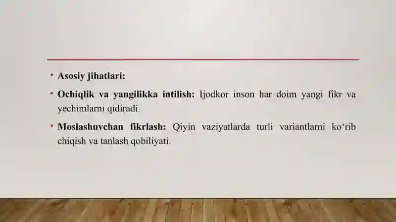 Ijodkor dunyoqarashi va ijodkor labaratoriyasi 4