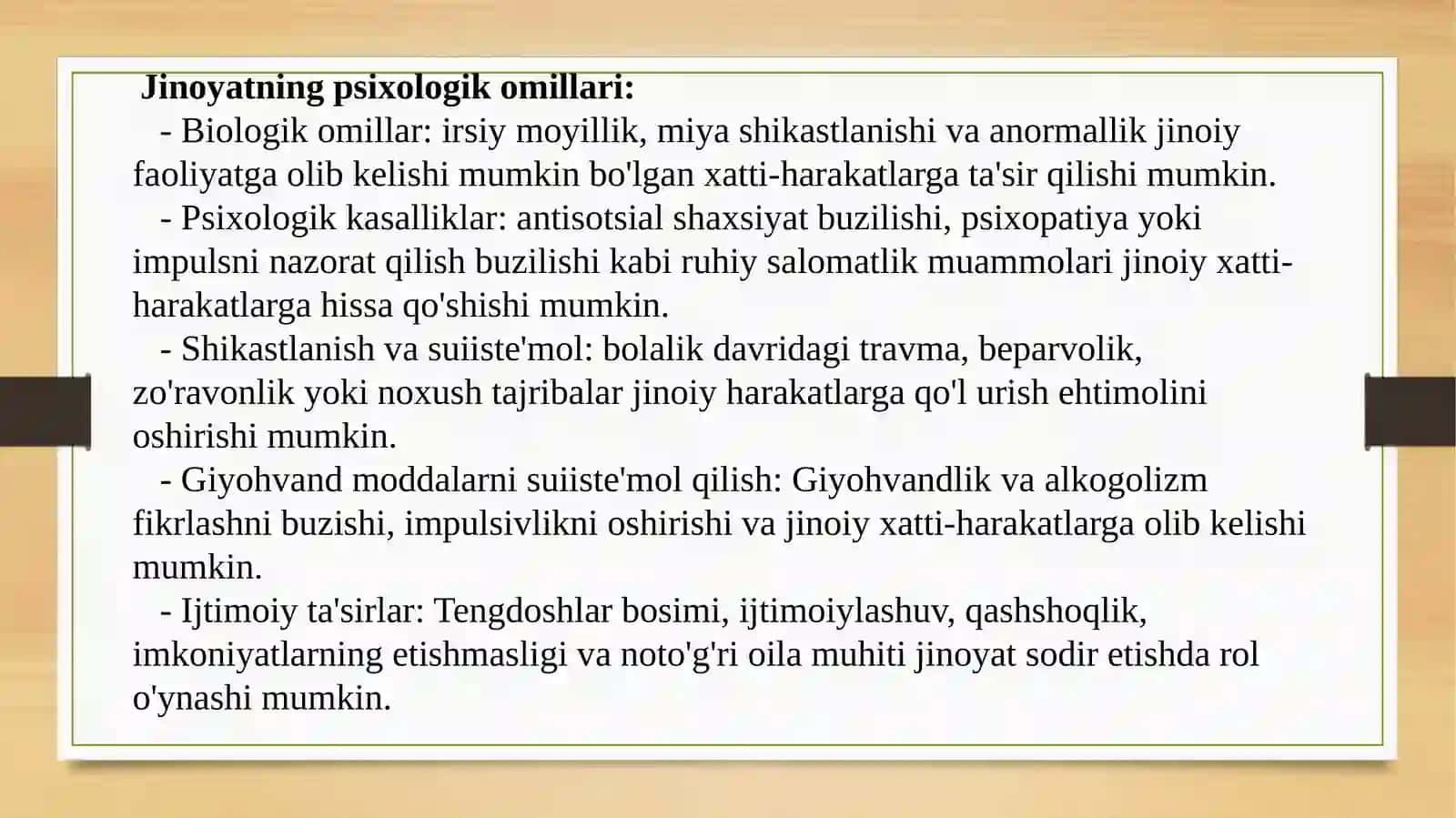 Jinoyatning psixologik tahlili 4