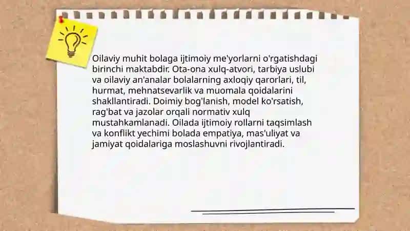 Bolalik insonning ijtimoiy hayot me"yorlarini egallay boshlash davri 4
