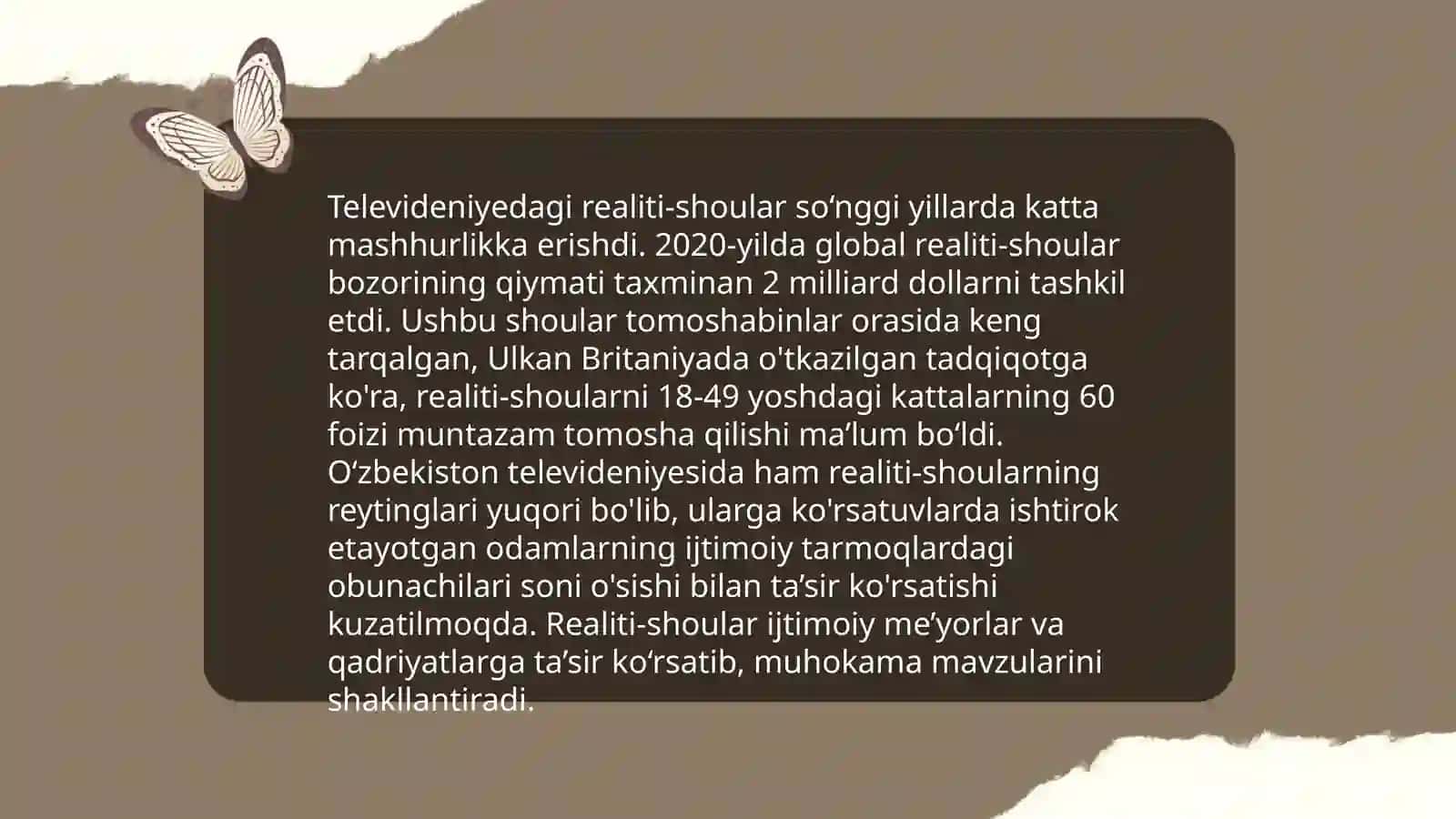 Televideniye va uning ko'p qirrali tomosha-tomoshabinlar uchun jalb etuvchi takliflari 4