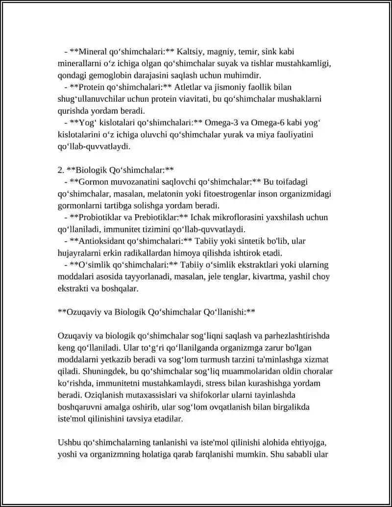 Oziqaviy va biologik qo'shimchalar 4