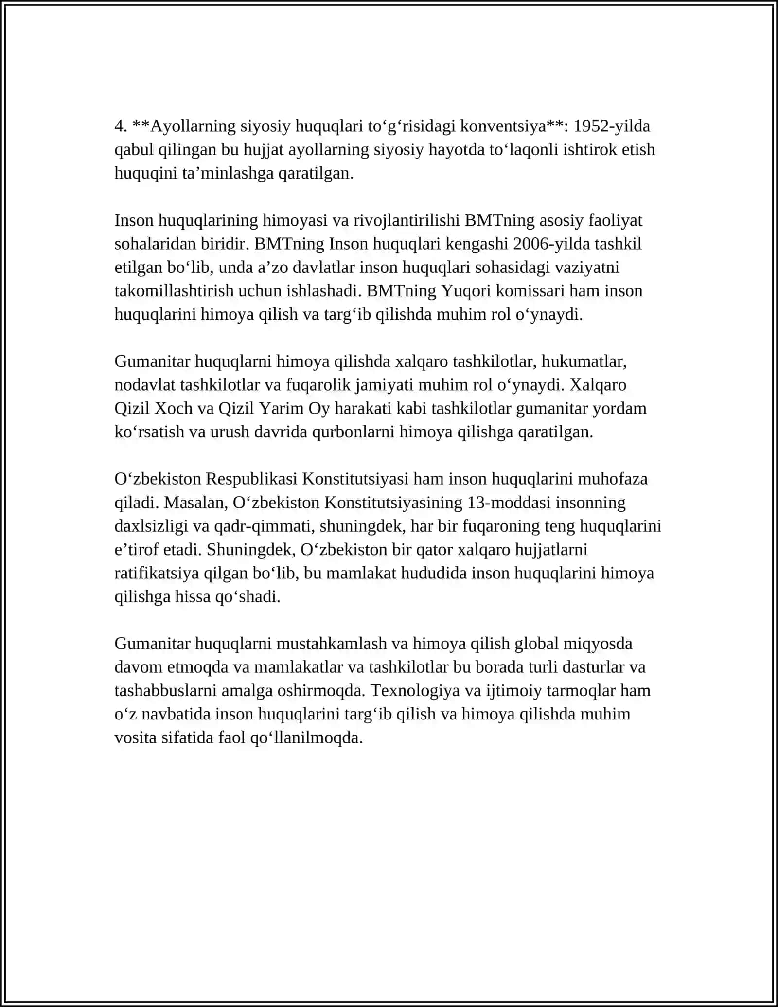 GUMANITAR HUQUQ TUSHUNCHASI 4