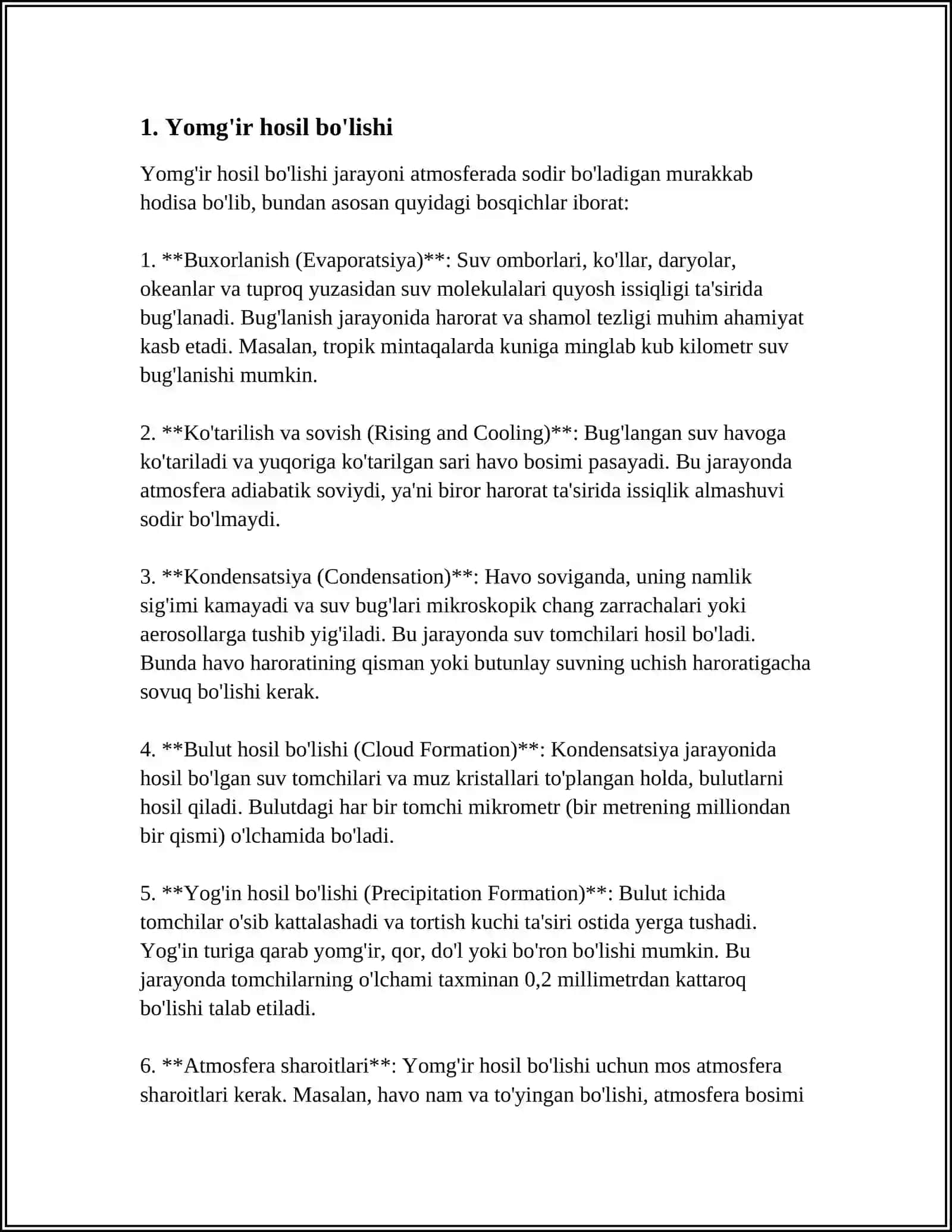 2-sinf tabiiy fan darsligi bo'yicha tabiat hodisalari mavzusida mikrodars 4