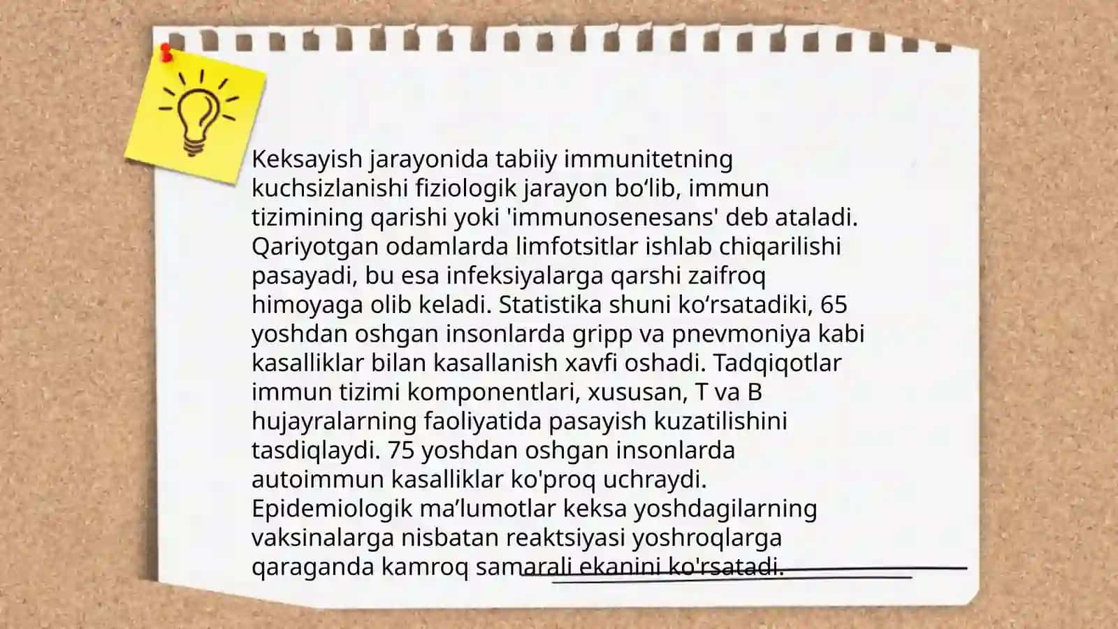 Immun sistemasining yoshga qarab oʻzgarishi 4