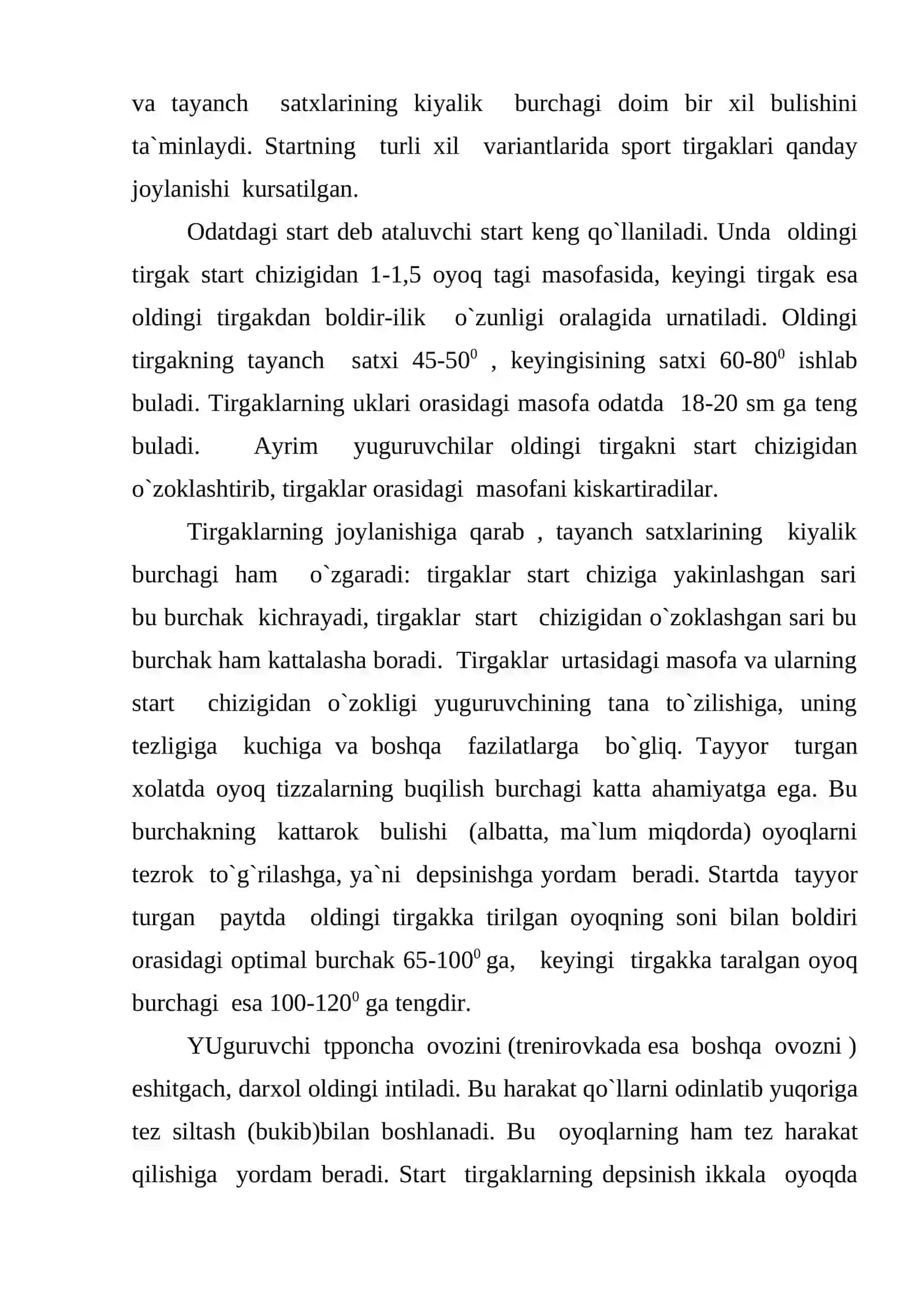 Qisqa masofaga yugurish texnikasini takomillashtirish 4
