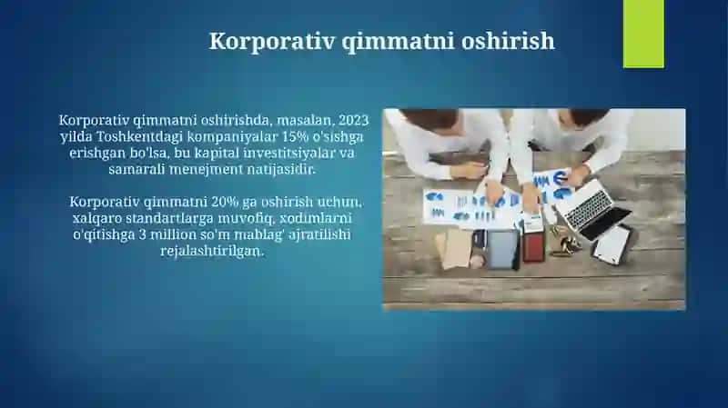 Korporativ moliya fanining predmeti ob'ekti, metodi iqtisodiy mazmuni 4
