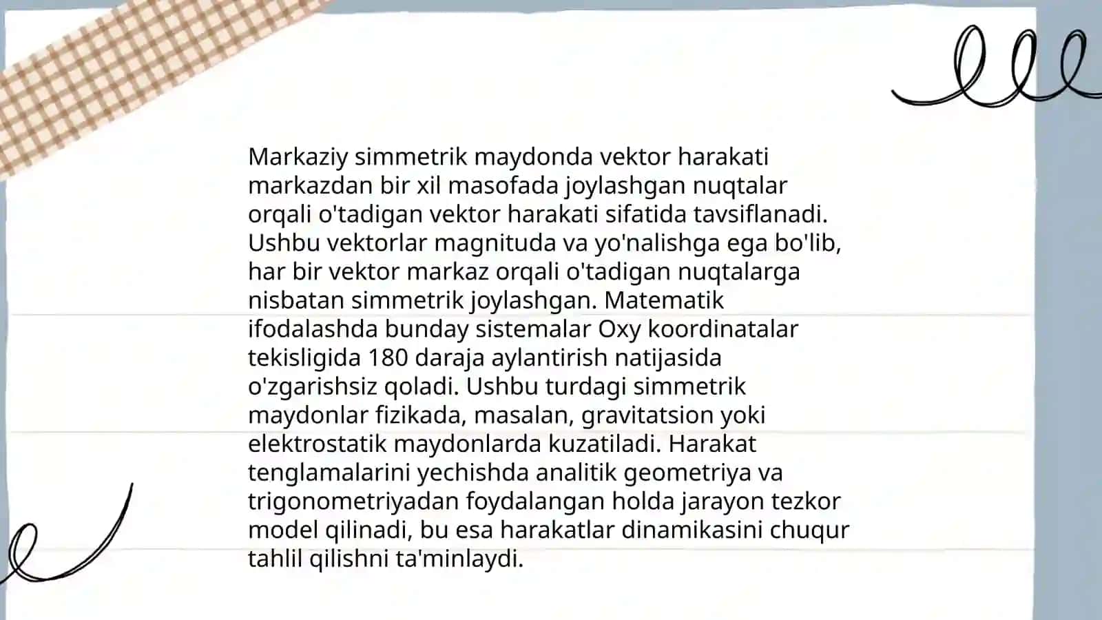 Markaziy simmetrik maydonda nuqta harakati 4