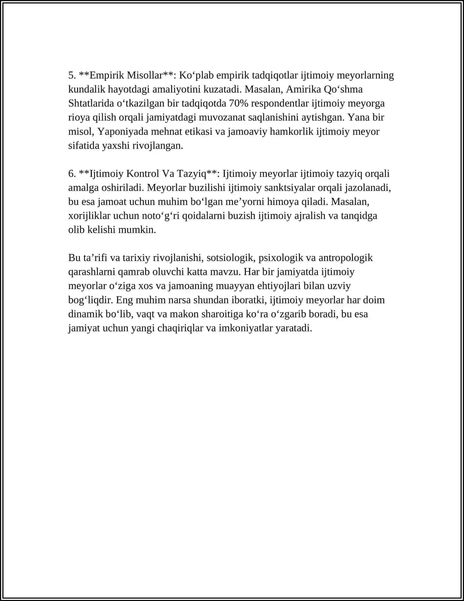 IJTIMOIY MEYOR HAQIDA TUSHUNCHA 4