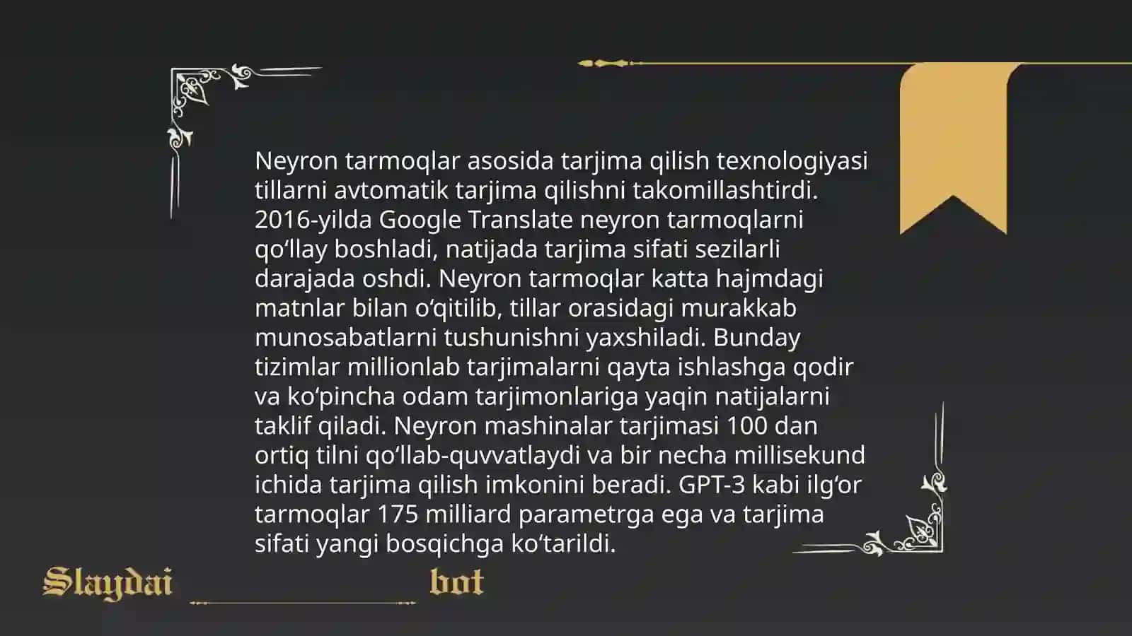 Mashina tarjimasi tizimlari va texnologiyasi 4