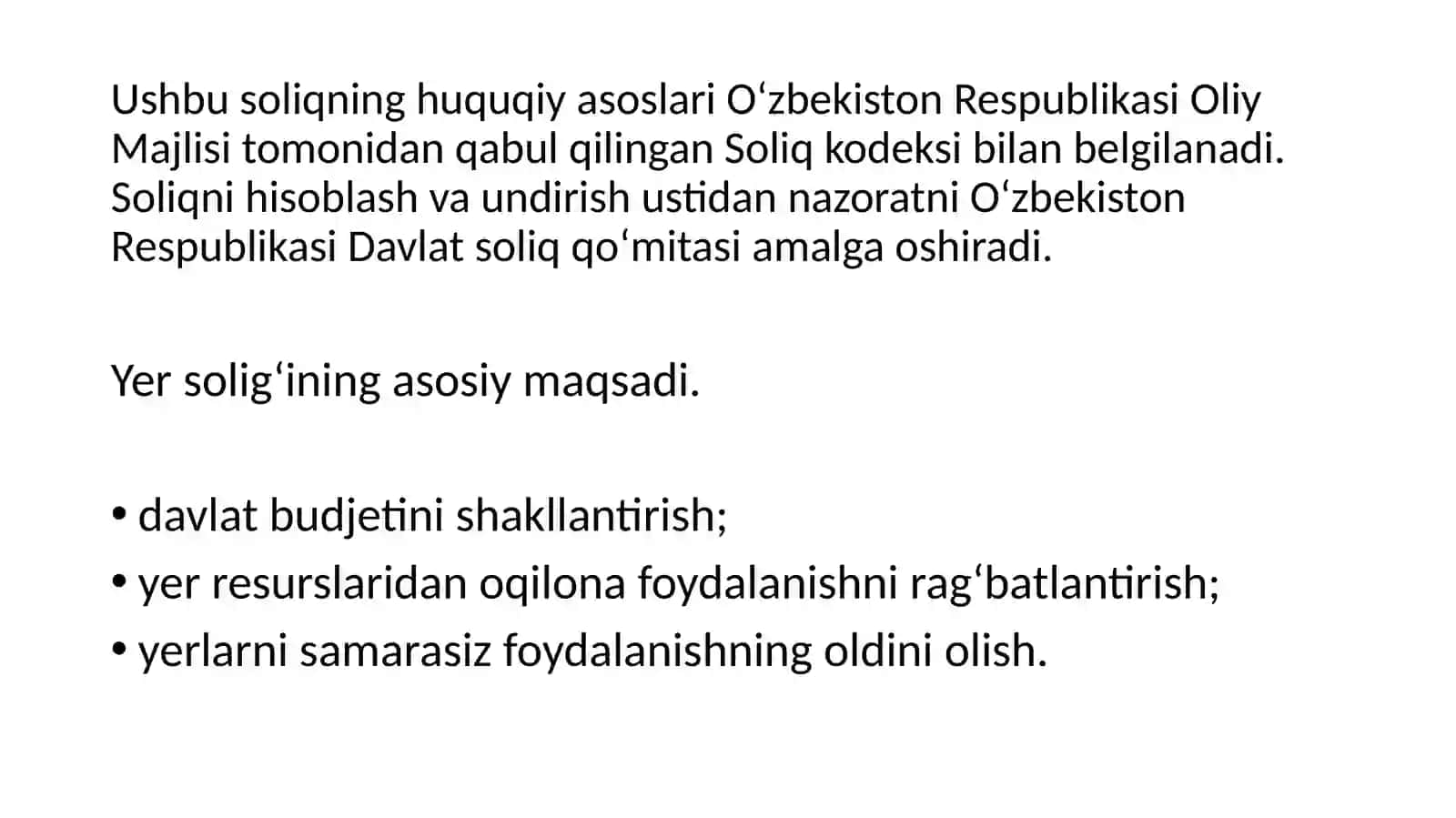 Yuridik shaxslardan olinadigan yersoligi 4