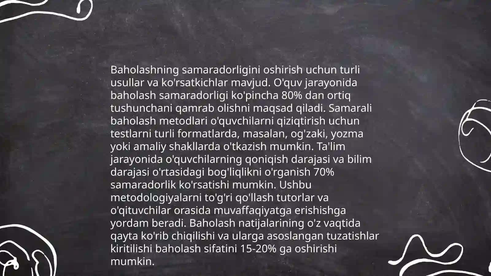 Oʻquvchilarni baholash mezonlari 4