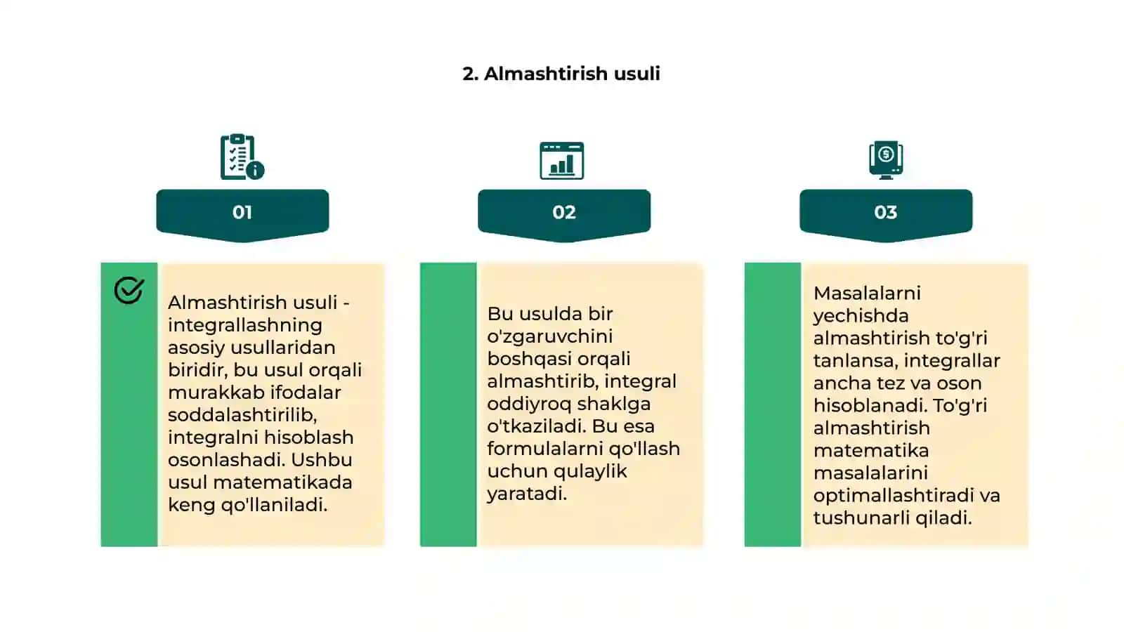 Integrallashning asosiy usullari 4