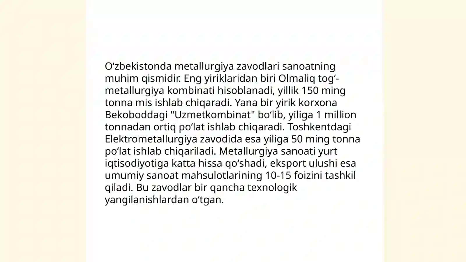 Oʻzbekiston metallurgiyasi 4