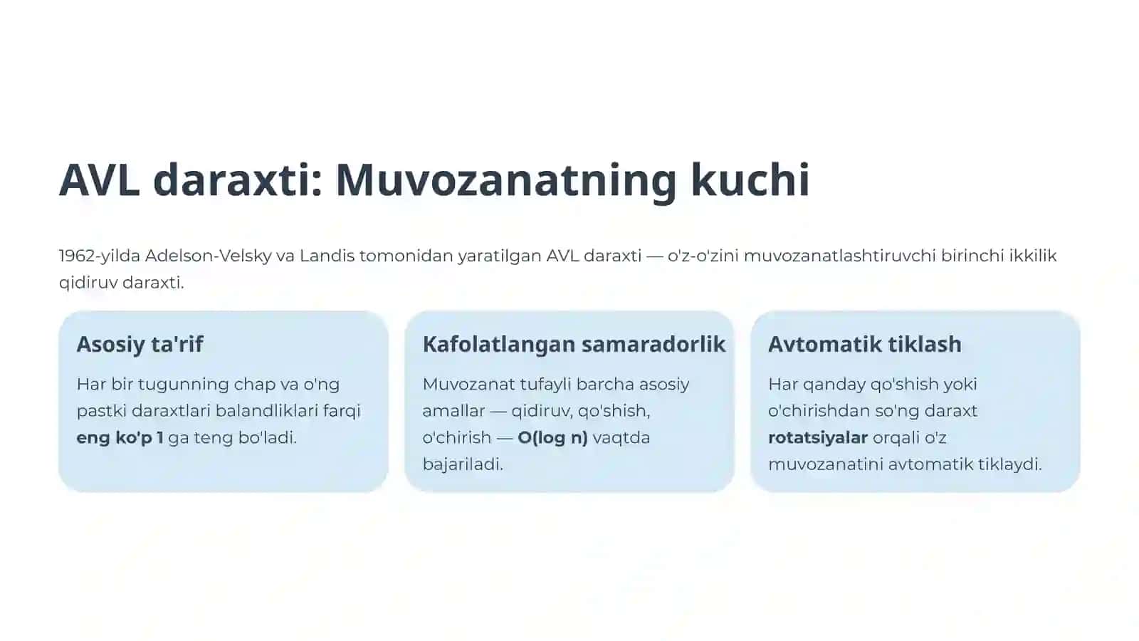 AVL daraxti va uning asosiy amallari 4