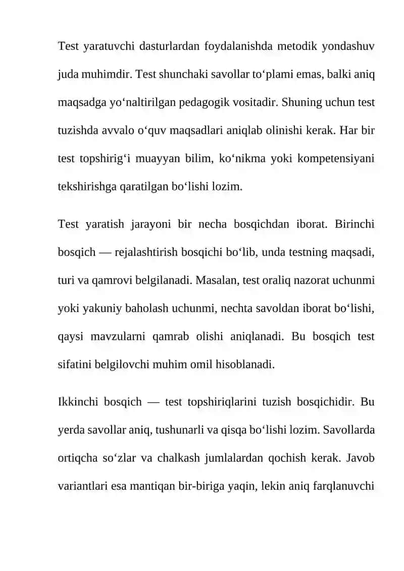 Test yaratuvchi dasturlar 4