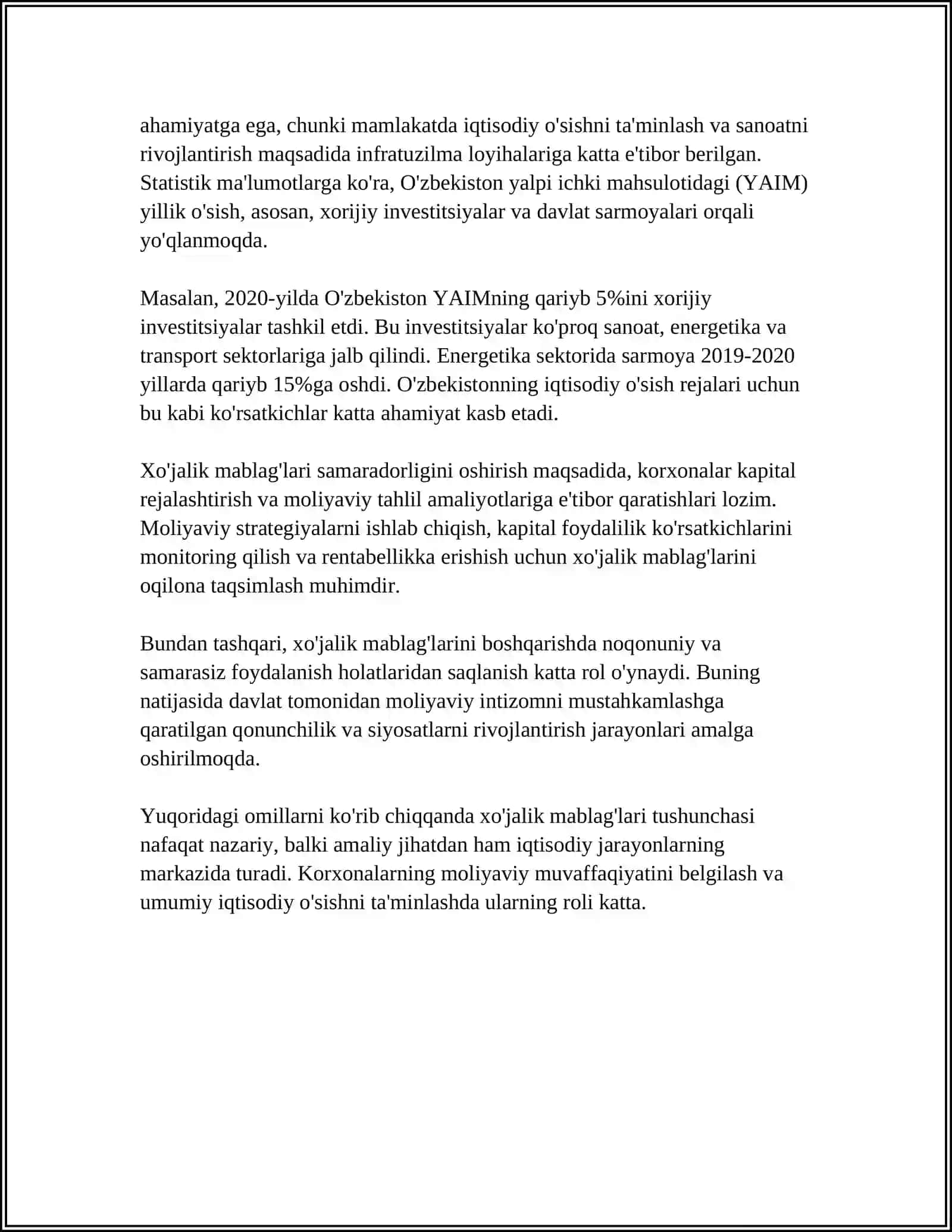 XO'JALIK MABLAG'LARI VA ULARNING KELIB CHIQISH MANBALARI TASNIFI 4