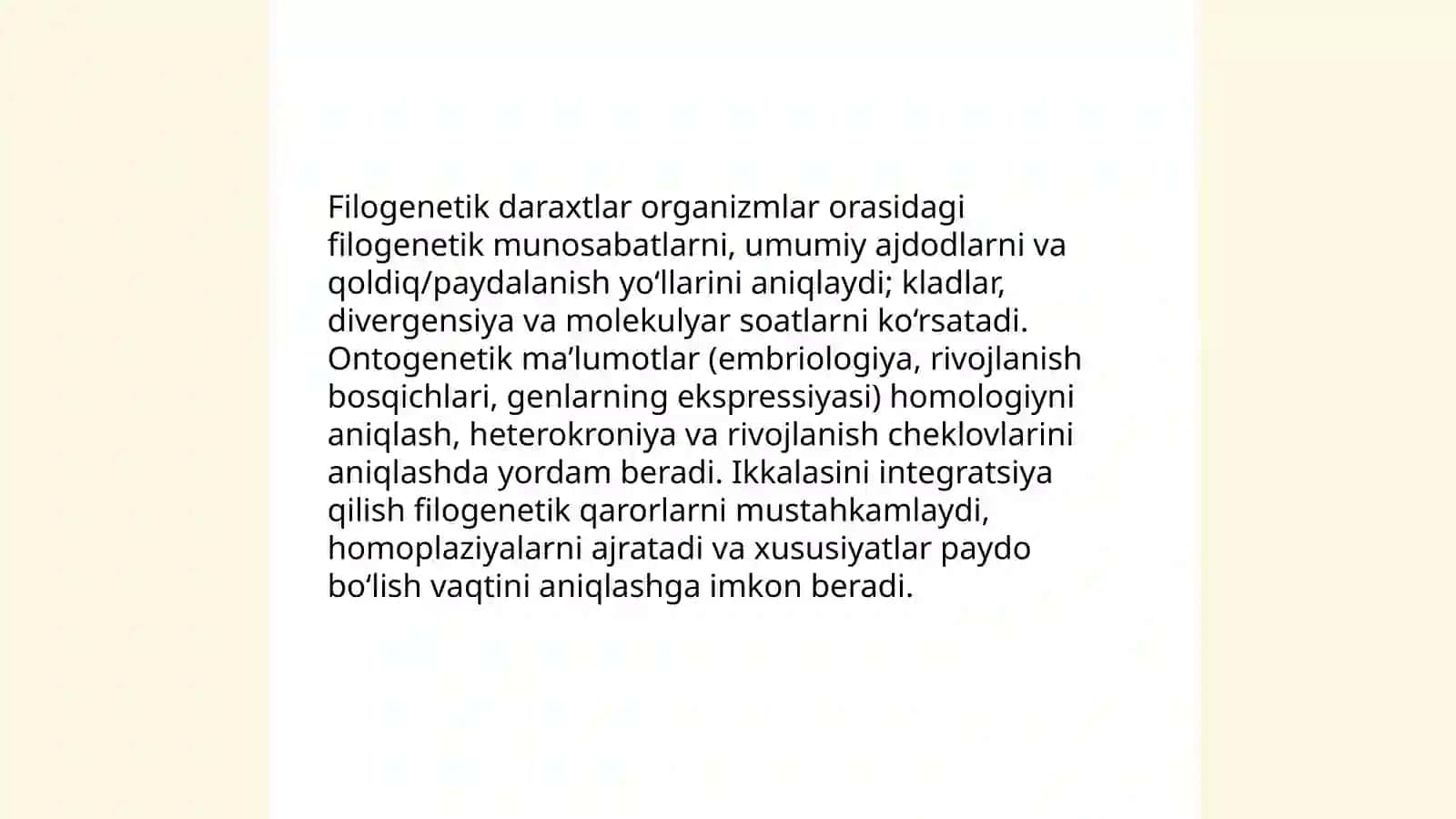 Filogeniz va Ontogenez haqida tushuncha 4