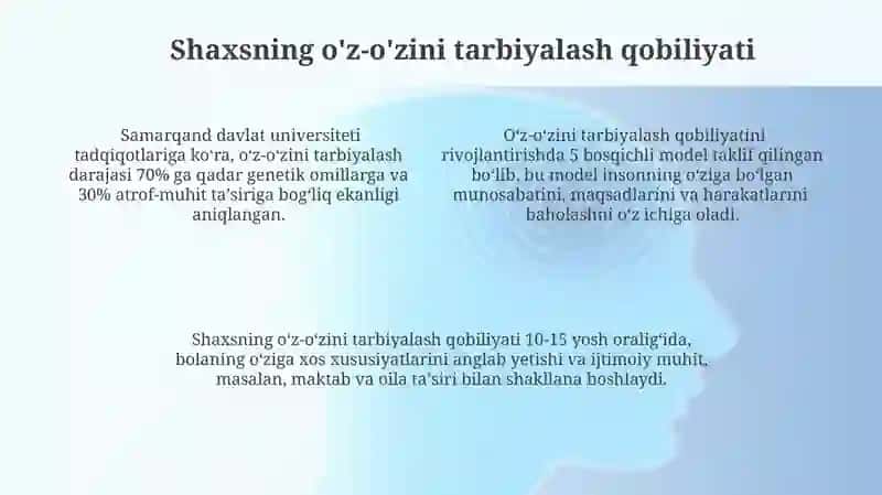 Yosh avlod tarbiyasining maqsad va vazifalari shaxs rivojlanishiga taʼsir etuvchi omillar 4