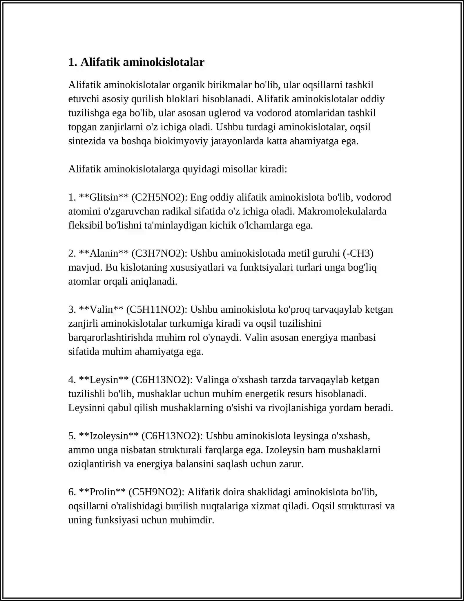 AMINO KISLOTALARNI KLASSIFIKATSIYASI VA IZOMERIYASI 4