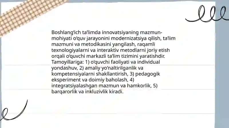Boshlang‘ich talimda innovatsiyaning mazmun-mohiyati 4