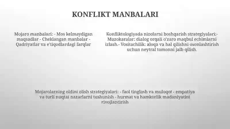 Konfliktalogiyada Konfliktlarni Boshqarish Usullari 4