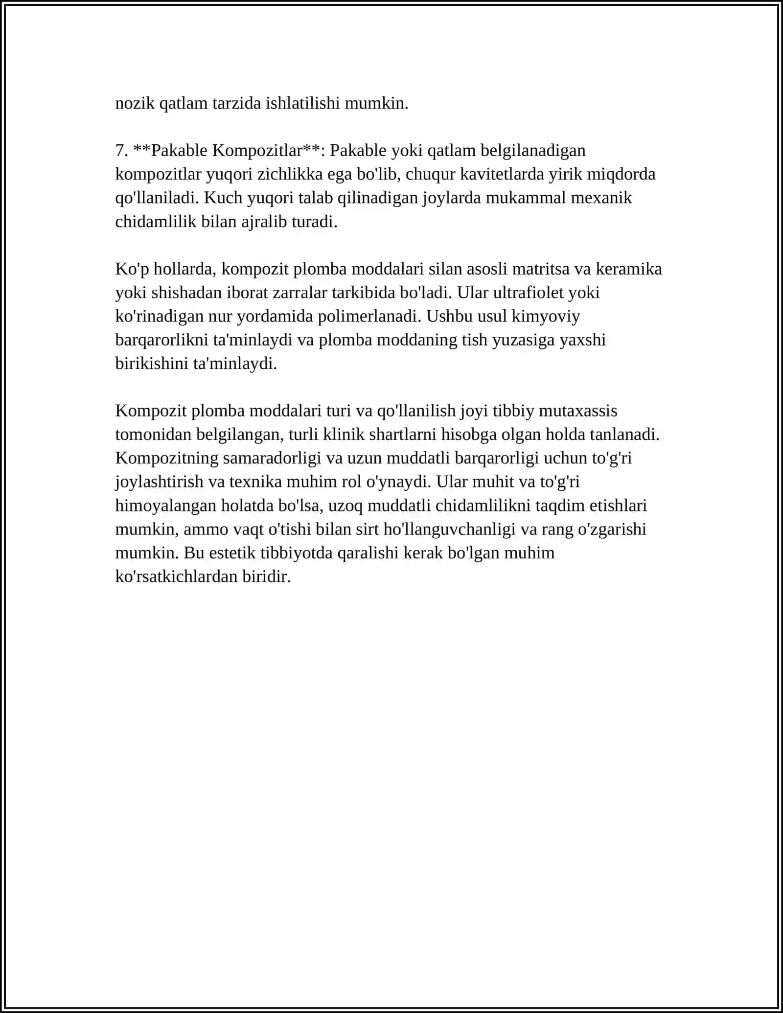 KOMPOZIT PLOMBA ASHYOLARI BILAN ISHLASHNING AMALIY JIHATLARI 4